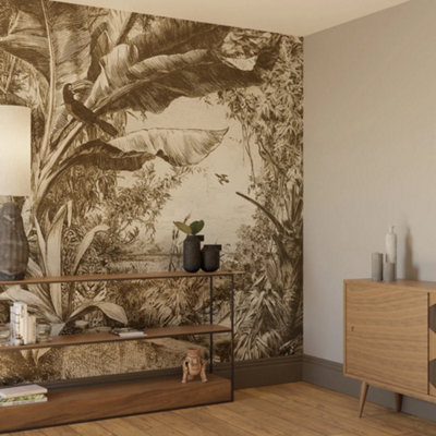 Superfresco Easy Jungle Book Mono Print To Order Fixed Size Mural from B&Q