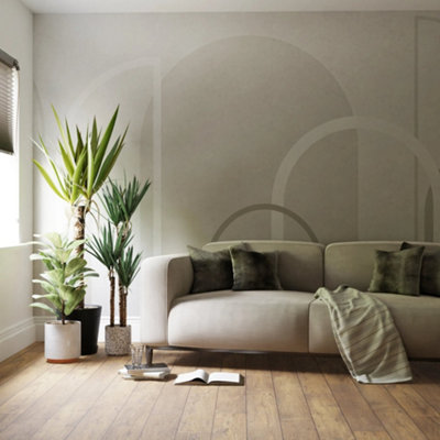 Superfresco Easy Linear Arch Grey Print To Order Fixed Size Mural from B&Q