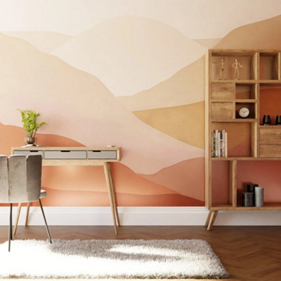 B&Q -  Beyond The Horizon Blush Print To Order Fixed Size Mural