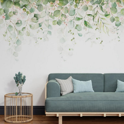 B&Q -  Botanical Cascade Blush Print To Order Fixed Size Mural