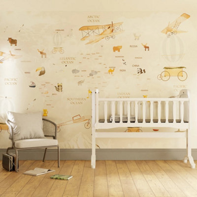 Superfresco Easy Around The World Neutral Print To Order Fixed Size Mural from B&Q