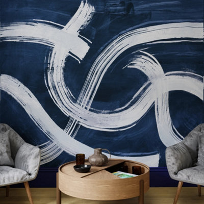 Superfresco Easy Expression Navy Print To Order Fixed Size Mural from B&Q