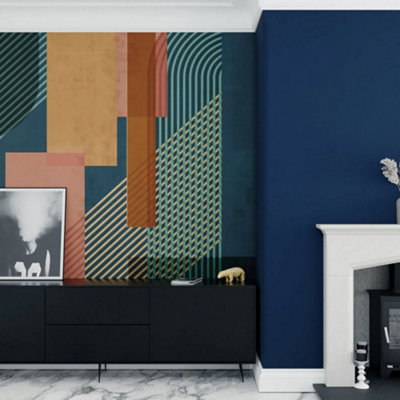 Superfresco Easy Graphic Navy Print To Order Fixed Size Mural from B&Q