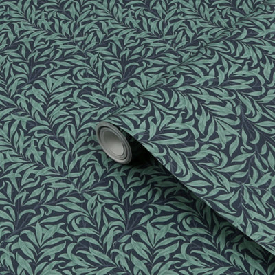 B&Q -  Midnight Bough Ditsy Patterned Smooth Wallpaper