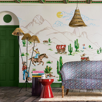 Cath Kidston Cowgirls Fixed Size Mural Print To Order from B&Q