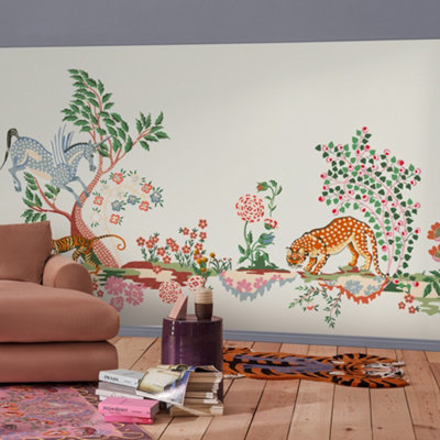 Cath Kidston Painted Kingdom Cream Fixed Size Mural from B&Q