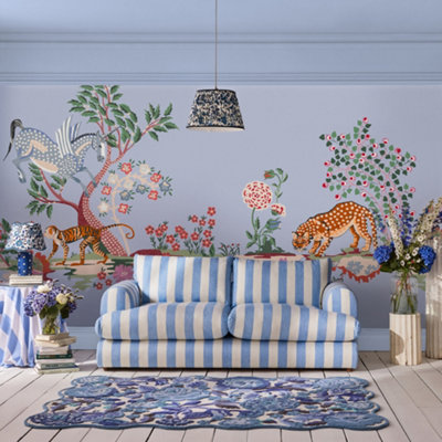 Cath Kidston Painted Kingdom Blue Fixed Size Mural Print To Order from B&Q