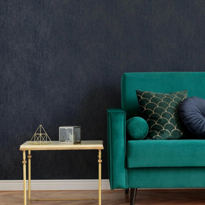 Boutique Refine Texture Navy Wallpaper from B&Q