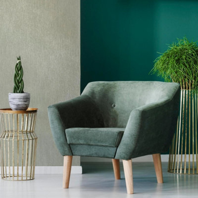 Boutique Refine Texture Sage Green Wallpaper from B&Q