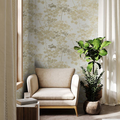 Superfresco Cream Meadow Floral Wallpaper