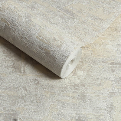 Boutique Ornamental Texture Pale Gold Wallpaper