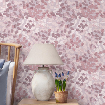 Next Forest Floor Lilac Wallpaper from B&Q