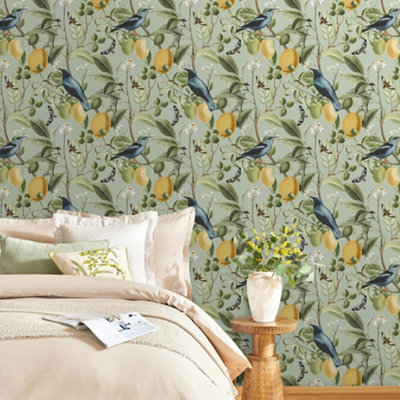 Next Fruit Tree Summer Sage Wallpaper from B&Q