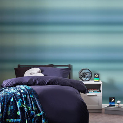 Next Ocean Ombre Teal Blues Wallpaper from B&Q