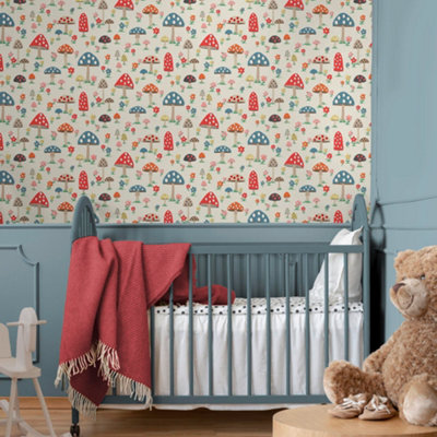B&Q -  Mushrooms Multi Wallpaper