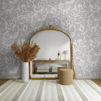 Superfresco Linden Leaf Trail Mocha Wallpaper from B&Q