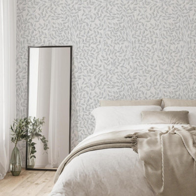 Superfresco Willow Leaf Duck Egg Wallpaper from B&Q