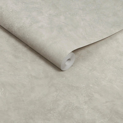 Abigail Ahern Urbanite Tadelakt Greige Wallpaper from B&Q