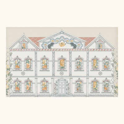 Cath Kidston Doll House Pastel Fixed Size Print To Order Mural from B&Q