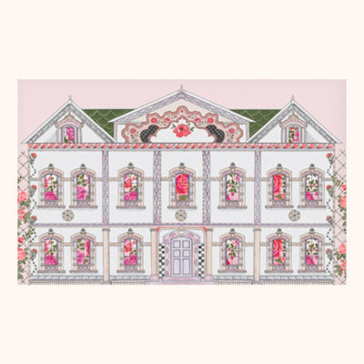 Cath Kidston Doll House Pink Fixed Size Print To Order Mural from B&Q
