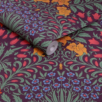 William Morris At Home Garden Dewberry Wallpaper