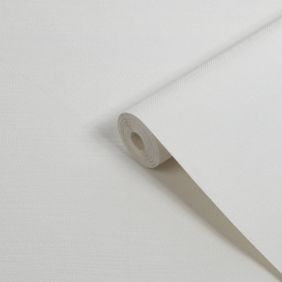 B&Q -  White Blown Wallpaper