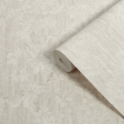 Boutique Light Taupe Whispering Grove Contemporary Textured Wallpaper