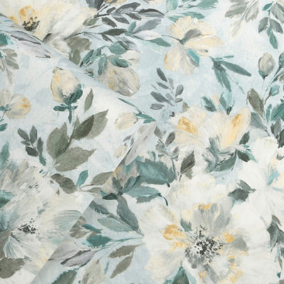 Laura Ashley Elowen Peony Pale Teal Wallpaper from B&Q