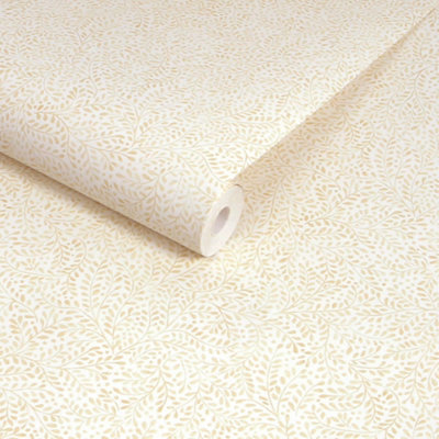 Joules Willow Leaf Neutral Wallpaper from B&Q