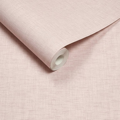 B&Q -  Nova Texture Pink Wallpaper