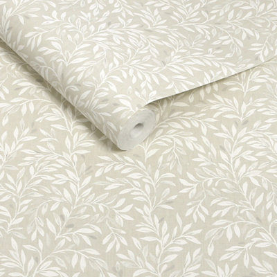 Next Ivory Ditsy Leaf Wallpaper from B&Q