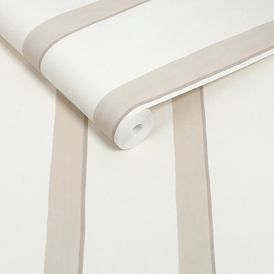 Next Natural Painted Stripe Wallpaper from B&Q