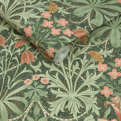 William Morris At Home Woodland Weeds Forest Wallpaper from B&Q