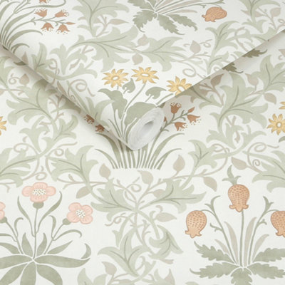 William Morris At Home Celandine Spring Peony & Sage Wallpaper