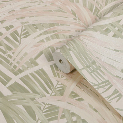 Boutique Congo Sage & Rose Wallpaper from B&Q
