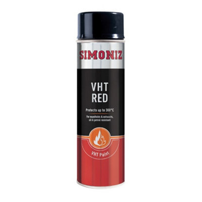 B&Q -  Red Vht Paint High Temperature Spray Manifolds Exhaust 500Ml
