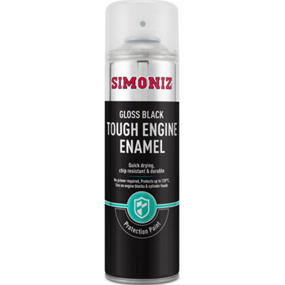SIMVHT32D Engine Enamel Spray Paint 500ml x6 Aerosol Spray Gloss Black Simoniz - Image 10