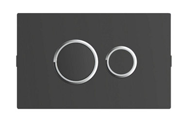 FixTheBog Fluidmaster Pneumatic Flush Plate Matt Black 264X164mm 1000Z-032-P1 from B&Q