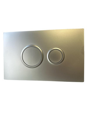 FixTheBog Fluidmaster Pneumatic Flush Plate Satin Finish 264X164mm 1000Z-034-P1 from B&Q