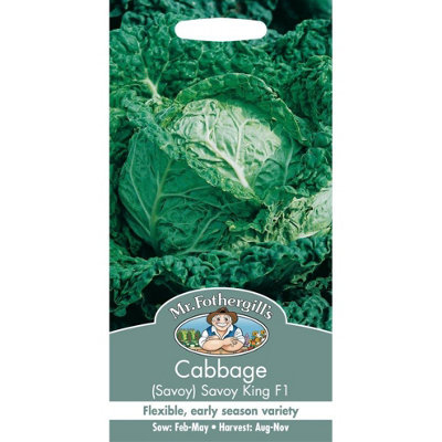 Mr Fothergills Mr. Fothergills Cabbage (Savoy) Savoy King F1 Seeds from B&Q