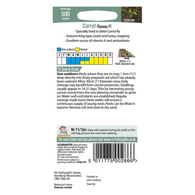 Mr Fothergills Mr. Fothergills Carrot Flyaway F1 Seeds from B&Q