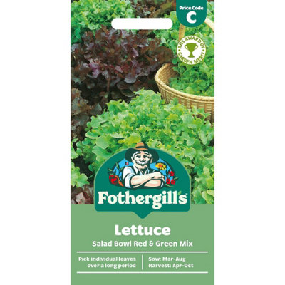 Mr Fothergills Mr. Fothergills Lettuce SeedsSalad Bowl Red & Green from B&Q