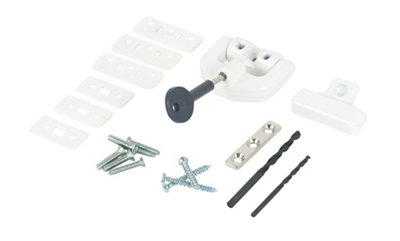 Yale White Metal & Upvc Window Lock from B&Q