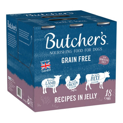 Butcher's Recipes In Jelly Dog Food Cans 18X400g Grain