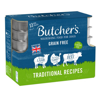 Butcher's Traditional Recipes Dog Food Trays 12X150G  (Pack Of 3) from B&Q