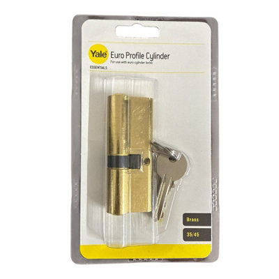 Maestro craft Smith & Locke Nickel Effect Brass Single Euro Cylinder Lock 35/45 from B&Q