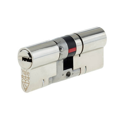 Yale Platinum Nickel-Plated Brass Single Euro Cylinder Lock 40/40(L)80mm from B&Q