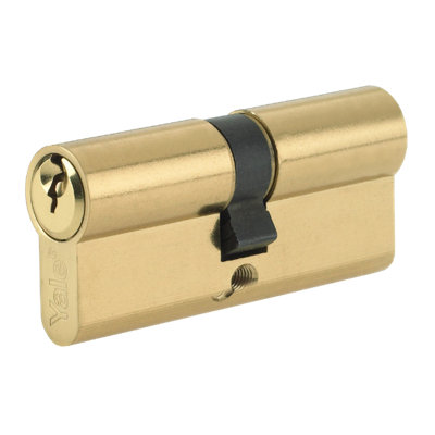 B&Q -  6 Pin Security 45/45 Double CylinderBoxKdBrass