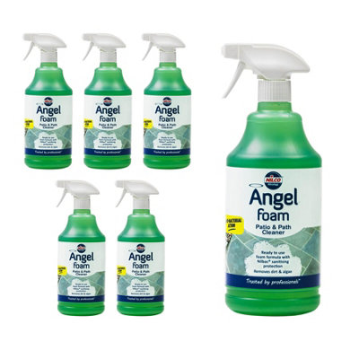 Nilco Angel FoamPatio & Path Cleaner 6L Ready To Use Dirt Algae Remover 6X 1L from B&Q