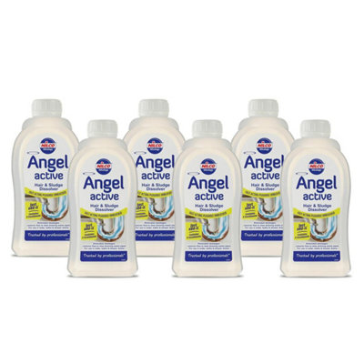 Nilco Angel Active 6L Hair Sludge Dissolver Fast Act Plughole Unblocker 6X1Litre from B&Q